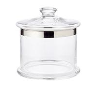 EDZARD Bonbonnière Erik en cristal soufflé à la bouche avec bord platine, hauteur 18 cm, ne passe pas au lave-vaisselle, diamètre 15 cm