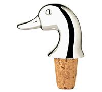 EDZARD Bouchon de bouteille Canard (H 8 cm), argenté | figurine canard, résistant à la ternissure, bouchon pour vin et champagne, accessoires de bar, idée cadeau