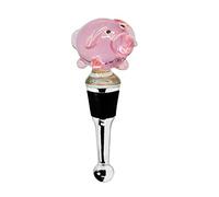 EDZARD Bouchon de bouteille Cochon (H 10 cm), verre artisanal | décor de cuisine campagne, cadeau original, bouchon pour vin et champagne, art du verre traditionnel, accessoires de bar