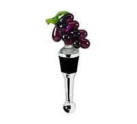 EDZARD Bouchon de Bouteille Raisins pour Champagne, vin et vin Mousseux, Technique du Verre de Murano, Hauteur 11 cm, Fait Main