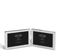 EDZARD Double Cadre Photo Salerno, argenté Noble, résistant au ternissement, pour 2 Photos de 10 x 15 cm de Largeur