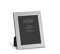 EDZARD - Cadre photo Cagliari pour photos de 13 x 18 cm - Argenté avec motif - Anti-ternissement - Avec dos en velours