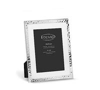 EDZARD Cadre photo Fano pour photos 13 x 18 cm, avec passe-partout, argenté noble, résistant au ternissement