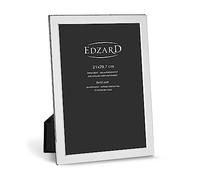 EDZARD Cadre Photo Salerno pour Photo DIN A4 (21 x 29,7 cm), argenté Noble, résistant au ternissement