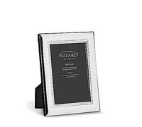EDZARD Cadre photo Turin (10 x 15 cm) élégant plaqué argent, protégé contre le ternissement, bord perlé, 2 crochets de suspension, cadre photo, argenté, format portrait et paysage