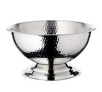 EDZARD Cara Seau à champagne (diamètre 40 cm, grand) en acier inoxydable - Refroidisseur de bouteille, refroidisseur à champagne - Refroidisseur de boissons pour 5 bouteilles - Bol pour vin, champagne