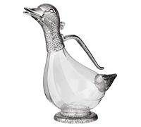 EDZARD Carafe à décanter en Forme de Canard, Hauteur 26 cm, Contenu 0,9 litres, éléments d'argentés Nobles