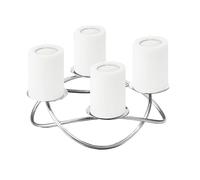 EDZARD Couronne de l'Avent Alloa (diamètre 33 cm), pour bougies piliers de 6 cm de diamètre, acier inoxydable poli brillant, argenté