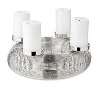 EDZARD Couronne de l'Avent Vérone, acier inoxydable nickelé, Ø 30 cm
