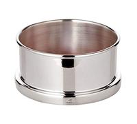 EDZARD Dessous de Bouteille Derby, en plaqué Argent, avec Socle en Bois, diamètre 10 cm