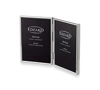 Edzard Double Cadre Photo Gênes, classieux argenté, résistant au ternissement, pour 2 Photos 10 x 15 cm