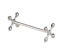 EDZARD Ensemble de 6 Repose Couteau Croisée, repose baguettes, Longueur 7 cm, argenté Noble, résistant au ternissement