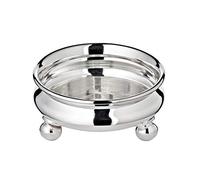 EDZARD Ensembles de 3 Bols aux Pieds du père Noël, argentés, diamètre 8 cm, Hauteur 4 cm