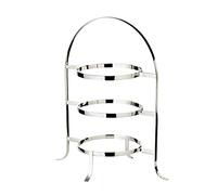 EDZARD Étagère Porte-Assiettes Sina (H 42 cm), argentée | pour assiettes Ø 20 à 28 cm, support à assiettes, présentoir à étages, buffet et fête, idée cadeau