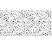 EDZARD Granulés décoratifs/Pierres décoratives (2-3 mm), 1 kg, Couleur Blanc, étanche, sans poussière, dans Un Sachet refermable, Verre à Bougie Domo Gratuit (Lot de 2)