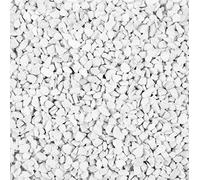 EDZARD Granulés décoratifs/Pierres décoratives (2-3 mm), 1 kg, Couleur Blanc, étanche, sans poussière, dans Un Sachet refermable, Verre à Bougie Domo Gratuit