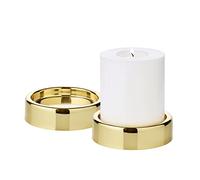 EDZARD Lot de 2 bougeoirs Sanremo nickelés Anti-ternissement, diamètre 10 cm, pour Bougies piliers Ø 8 cm, Parfait pour Les Bougies Cornelius