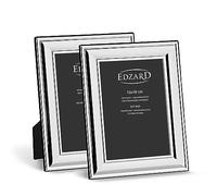 EDZARD Lot de 2 cadres photo Sunset (13 x 18 cm), argentés, protégés contre le ternissement