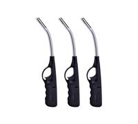 EDZARD Lot de 3 briquets à gaz, flexible, pliable, longueur 25 cm, rechargeable