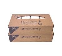 EDZARD Lot de 32 grandes bougies chauffe-plat, diamètre 54 mm, blanc, coque en plastique transparent, sans parfum, durée de combustion : 10 heures