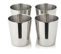 EDZARD Lot de 4 verres à liqueur Boy, argentés, hauteur 4,5 cm, capacité 2 cl