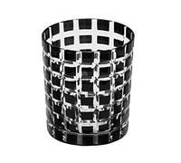 EDZARD Lot de 4 Verres en Cristal Marco, Noir, Verre taillé à la Main, Hauteur 9 cm, capacité 0,25 l