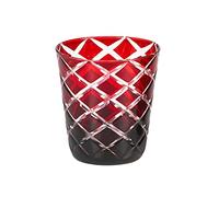 EDZARD Lot de 6 Verres en Cristal Dio, Rouge, Verre taillé à la Main, Hauteur 10 cm, capacité 0,23 l