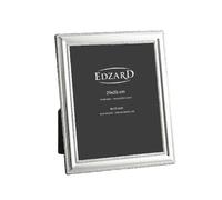 EDZARD Matera Cadre photo pour photo 20 x 25 cm, argent élégant, protégé contre le ternissement, avec dos en velours