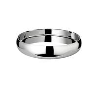 EDZARD Monaco Plateau rond en acier inoxydable poli brillant Ø 26 cm