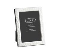 EDZARD Pavia Cadre photo pour photo 9 x 13 cm, élégant, argenté, protégé contre le ternissement, avec dos en velours