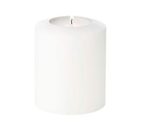 EDZARD Photophore Cornelius Pine (H 12 cm, Ø 10 cm) | aspect bougie pilier, ne se consume jamais, sans coulée de cire, réversible, pour maxi bougies chauffe-plat