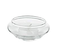 EDZARD Photophore Flottant Iris Lot de 4 (Ø 8 cm, H 4 cm), en Verre | verre flottant soufflé bouche, pour mariages et fêtes de jardin, centre de table, idée cadeau