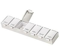 EDZARD pilulier 7 Jours, Longueur 15 cm, argentée et résistante à la ternissure