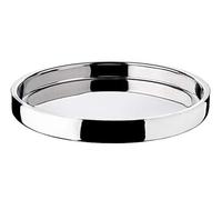 EDZARD Plateau décoratif Richmond en Acier Inoxydable, Rond, diamètre 55 cm