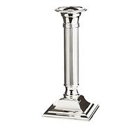 EDZARD Porte-Bougie Lincoln, Tige cannelée, Hauteur 19 cm, argenté Noble, résistant au ternissement