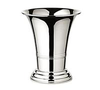 Edzard Pot de Fleurs/Vase Tromba en métal argenté, Hauteur 15 cm, diamètre 14 cm