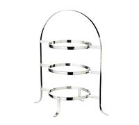 EDZARD Présentoir à Assiettes Sina (Hauteur 42 cm) martelé, plaqué Argent Lourd, pour 3 Assiettes Ø 20 à 28 cm, Porte-Assiettes