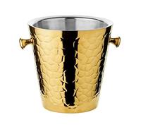 EDZARD Refroidisseur à champagne Capri Gold (), en acier inoxydable, double paroi - Refroidisseur de bouteille, refroidisseur de champagne avec support - Refroidisseur de boisson pour 1 bouteille