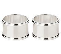 Edzard Rond de Serviette Madrid, argenté, résistant au ternissement, diamètre 4 cm, Ensemble de 2