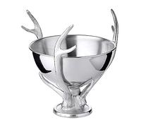 EDZARD Seau à Champagne Lita (Hauteur 37 cm, Ø 31 cm), argenté, Aluminium nickelé, Aspect Bois de cerf