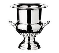 EDZARD Seau à vin Queen Anne (H 26 cm, Ø 23 cm), richement argenté | Refroidisseur de bouteille de vin pour 1 bouteille, avec anse, seau à champagne, accessoires de bar
