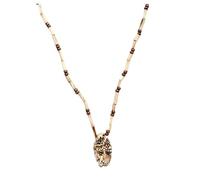 EDZZEL Mala japonais en bois de Tulsi naturel 108 + 1 perles - Collier de prière basilic sacré fabriqué à la main avec pompon - Idéal pour la méditation, le chant et le yoga pour homme et femme