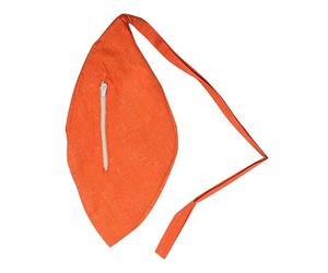EDZZEL Sac Japa uni de couleur unie | Sac de perles en coton pour la méditation et la prière - Pochette mala chantante fabriquée à la main, Orange, 10 inches, Standard Size
