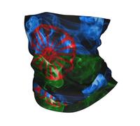 EEAAUUWE Cagoule de cou avec drapeau gitan roman imprimé - Unisexe - Pour adulte - Lavable