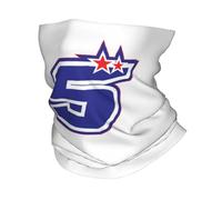 EEAAUUWE Johann Zarco - Bandana bleu numéro 5 imprimé - Masque écharpe multi-usage - Pour cyclisme, cyclisme - Unisexe - Adulte - Coupe-vent