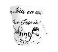 EEAAUUWE Johnny Hallyday Bandana cache-cou imprimé chanteur superbe écharpe multifonction cyclisme pêche pour homme femme adulte