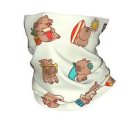 EEAAUUWE Joli bandana d'été Capybara cache-cou imprimé masque écharpe multi-usage bandeau équitation unisexe adulte respirant