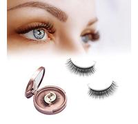 Eeauytr Faux cils naturels 3D pour femme - Réutilisables - Sans colle - Imperméables - Pas de doublure ou de colle nécessaire pour le maquillage