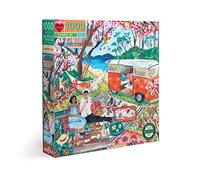 eeBoo Camper Life Carton recyclé-Puzzle Adulte 1000 pièces sur la Vie de Campeur-PZTCAM, Multicolore