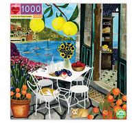 eeBoo Cats in Positano 1000 pièces en Carton recyclé-Puzzle sur Les Chats au Repos, PZTCPT